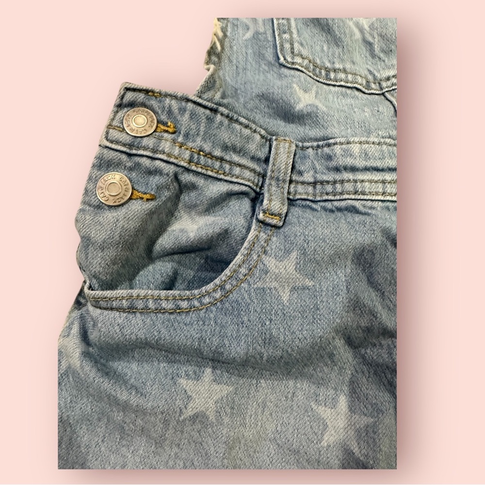 Cat & Jack Blue Denim Overalls - Picture 2 of 4